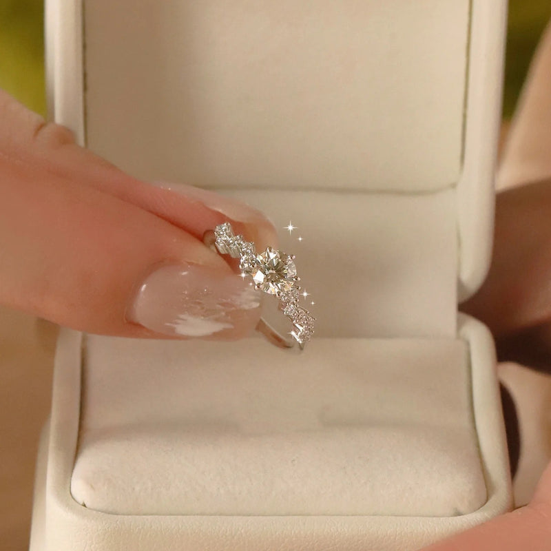 925 Sterling Silver Moissanite Ring