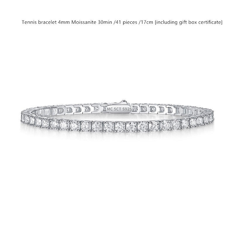 Sterling Silver D Color Moissanite Tennis Bracelet For WomenSterling Silver D Color Moissanite Tennis Bracelet – Multiple Sizes & Styles
