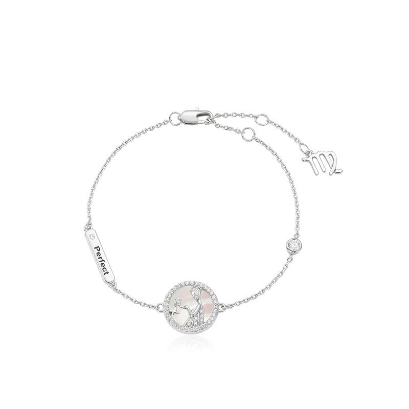 Zodiac 925 sterling silver bracelet