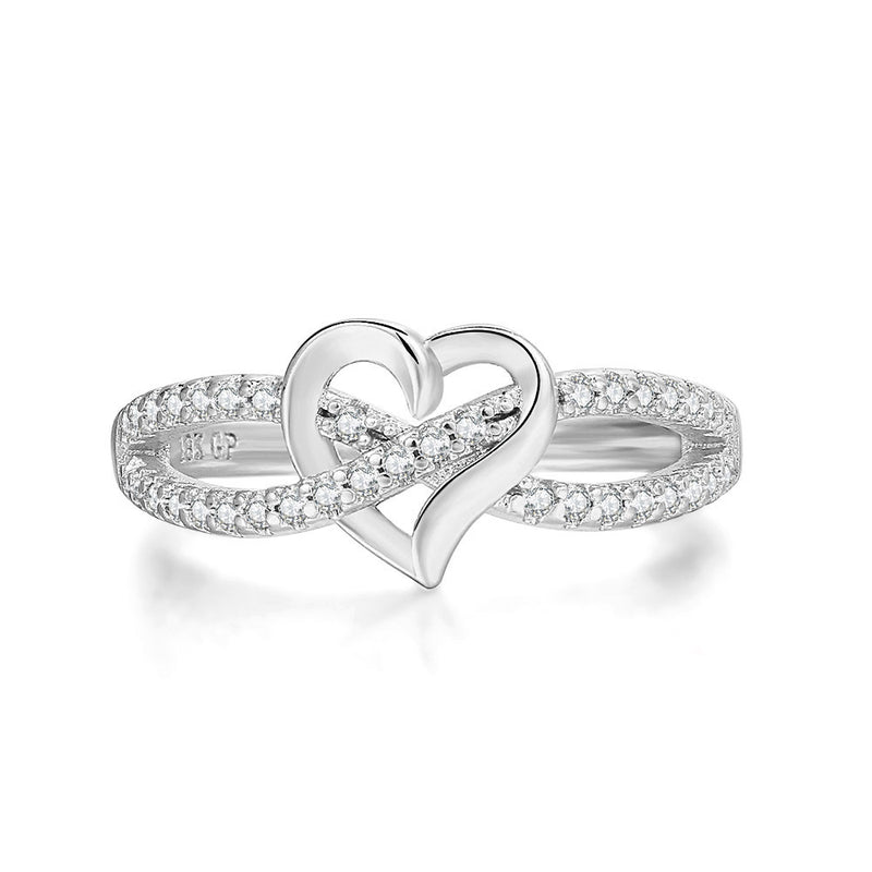 Infinity Heart Plated Women's Ring