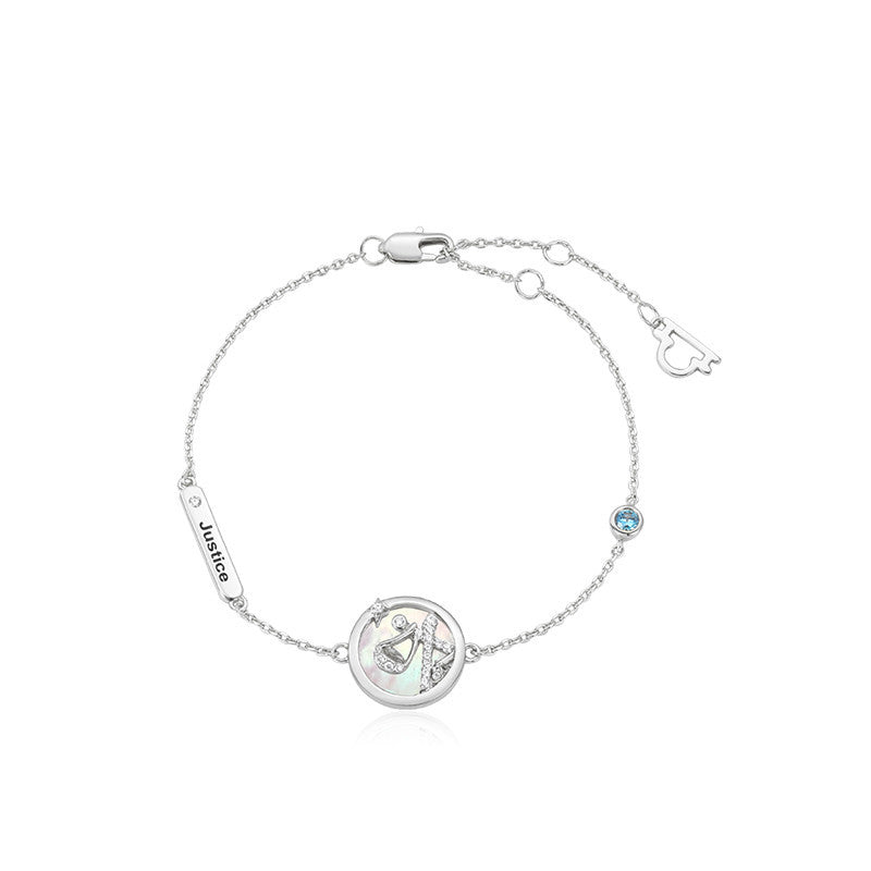 Zodiac 925 sterling silver bracelet