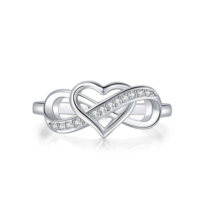 Infinity Heart Plated Women's Ring