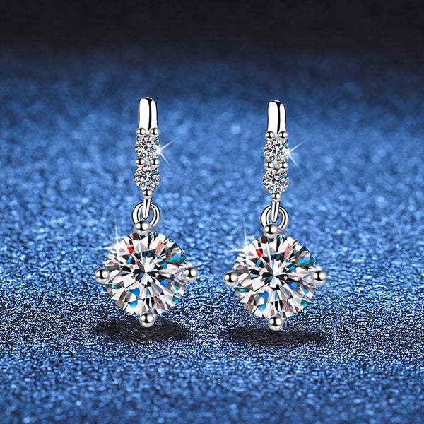 S925 Silver Moissanite Stud Earrings