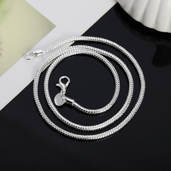 925 Sterling Silver Solid Snake Chain