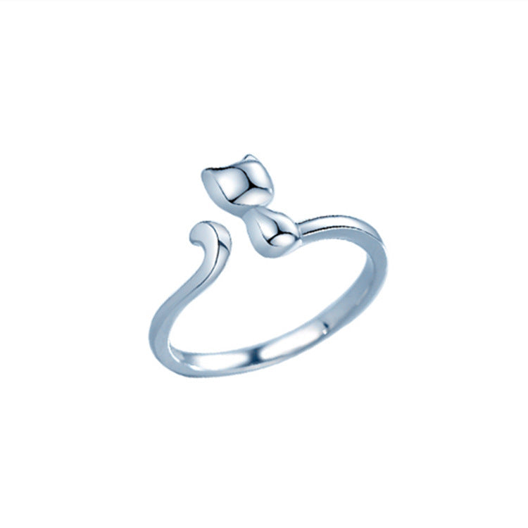 925 sterling silver Cat ring