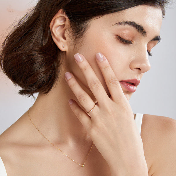 14K Solid Gold temperament wild earrings