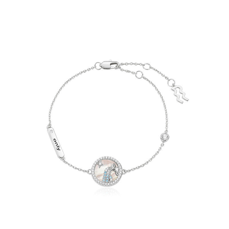 Zodiac 925 sterling silver bracelet