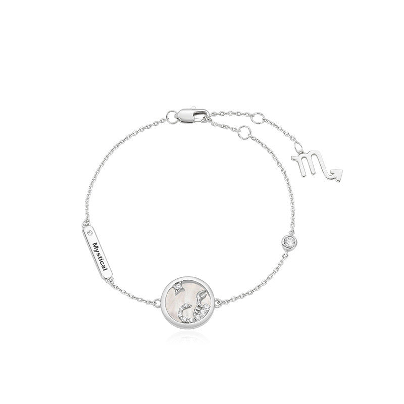 Zodiac 925 sterling silver bracelet