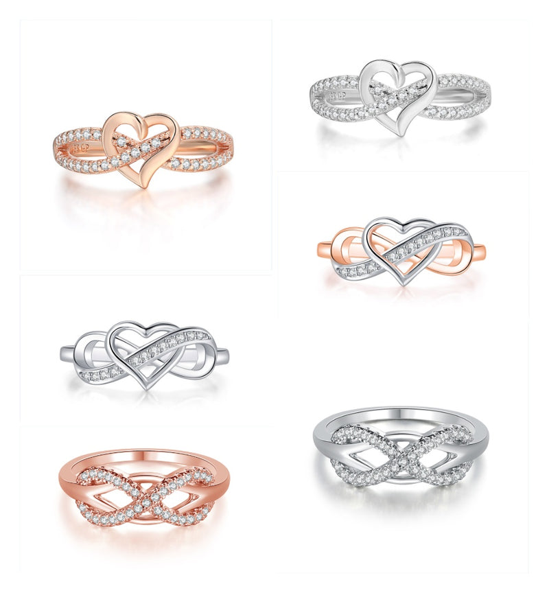 Infinity Heart Plated Women's Ring