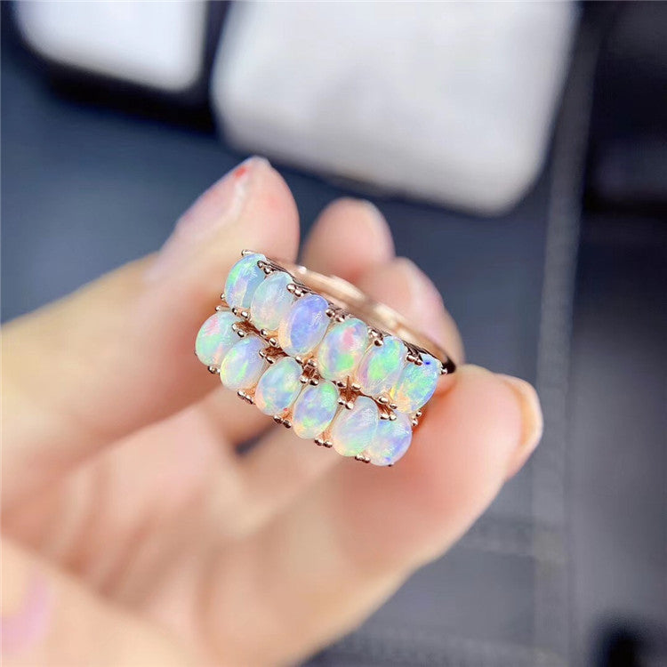 925 Silver Natural Opal Ring