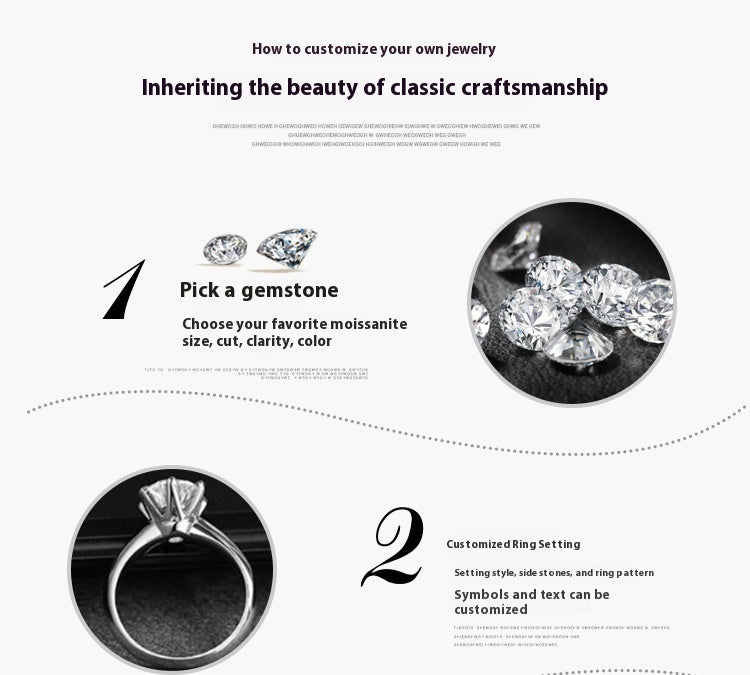 S925 Silver Inlay Dog Tag Pendant Hip Hop Jewelry