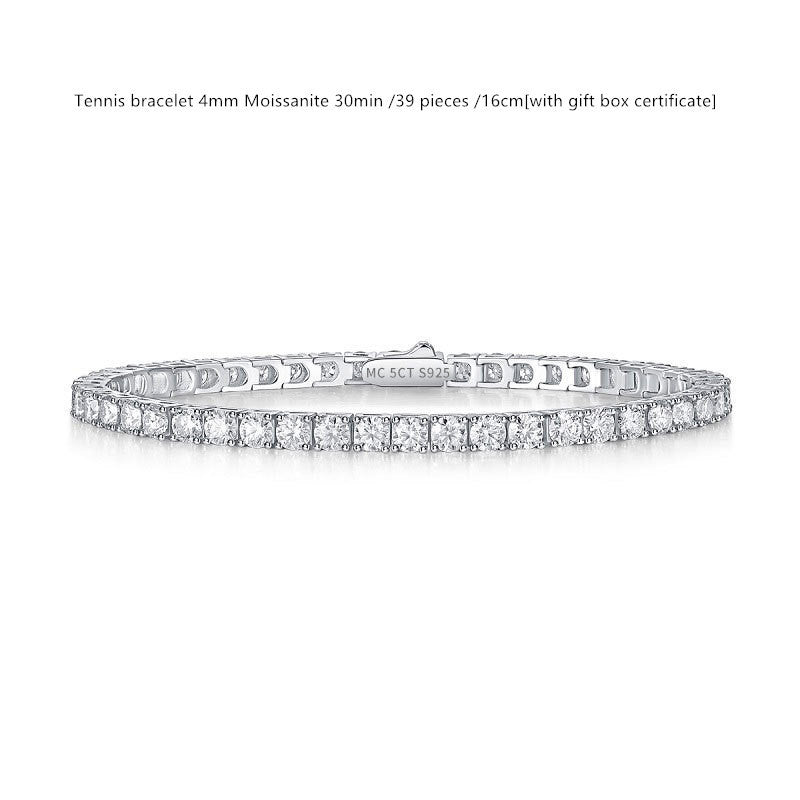 Sterling Silver D Color Moissanite Tennis Bracelet For WomenSterling Silver D Color Moissanite Tennis Bracelet – Multiple Sizes & Styles
