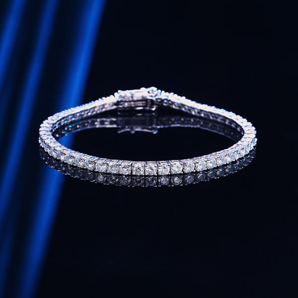 10 Points Moissanite Bracelet Tennis Chain S925 Sterling Silver