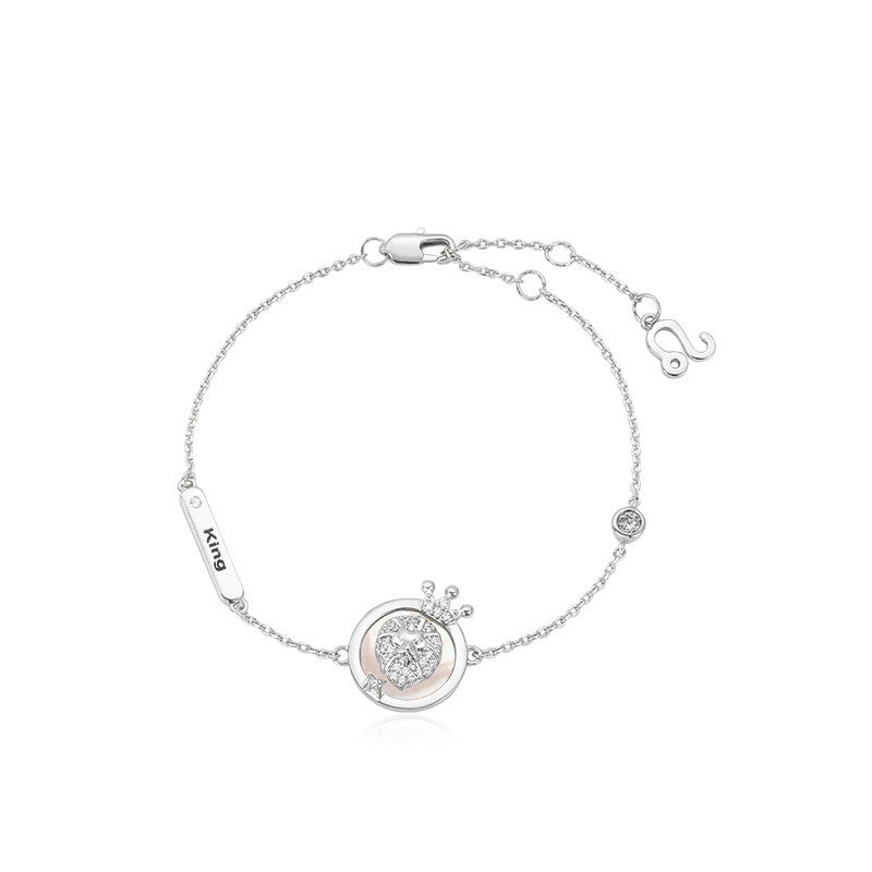 Zodiac 925 sterling silver bracelet
