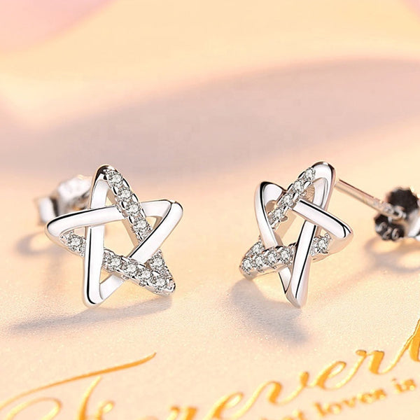 925 sterling silver Star earrings