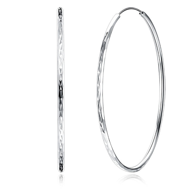 Big Silver Hoop Earrings