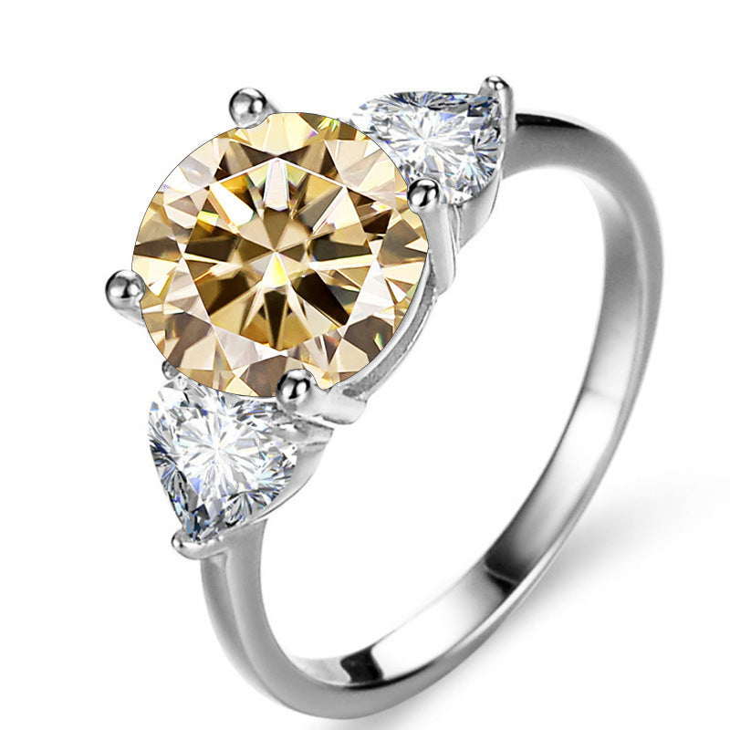 Sterling Silver 3 Karat Moissanite Women's Luxury Wedding Ring