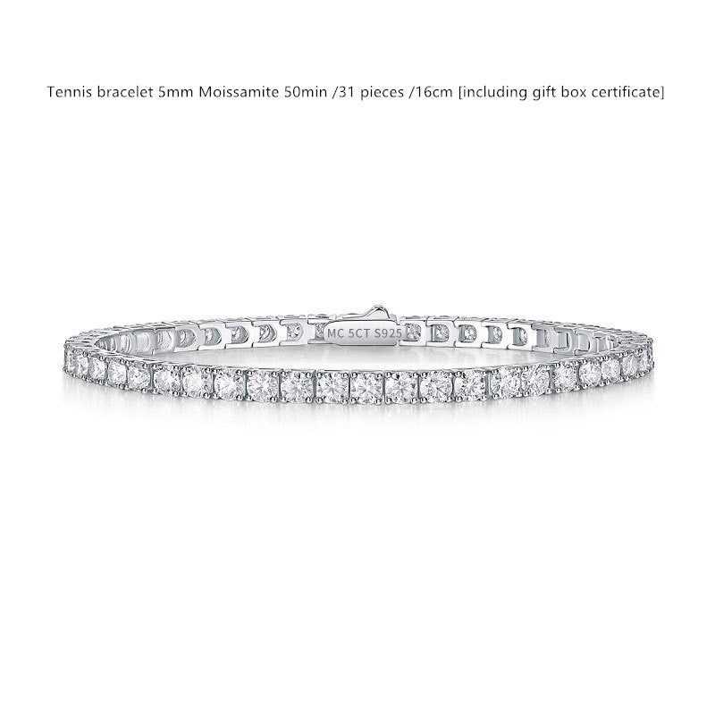 Sterling Silver D Color Moissanite Tennis Bracelet For WomenSterling Silver D Color Moissanite Tennis Bracelet – Multiple Sizes & Styles