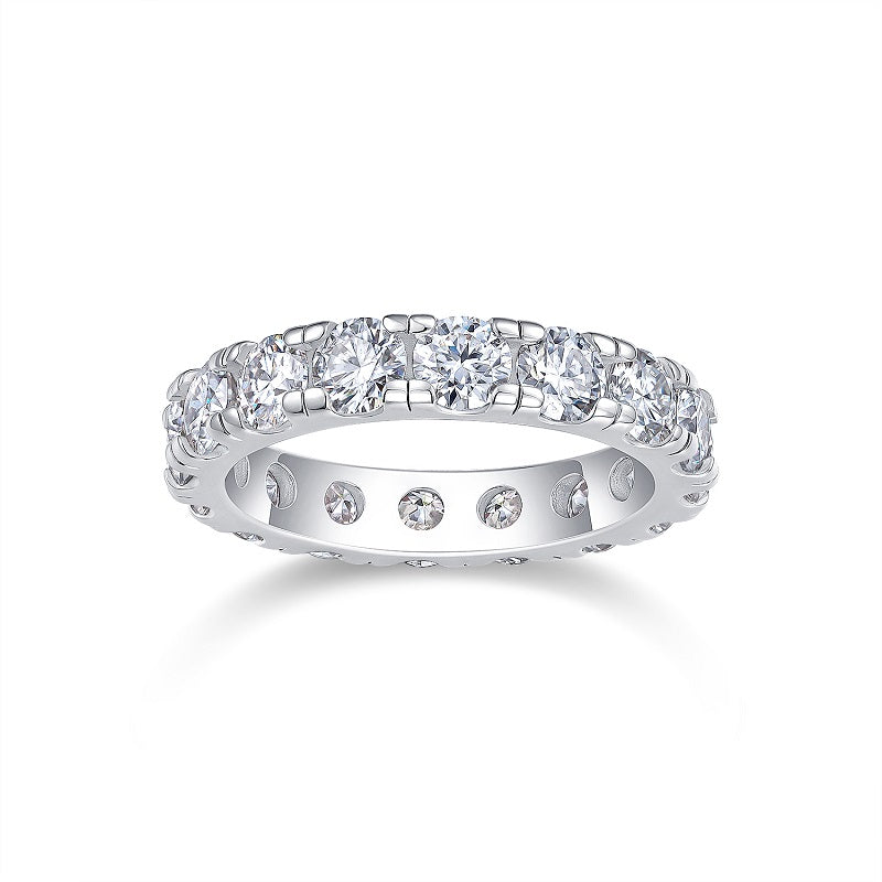 0.3-carat Moissanite S925 Silver And Platinum-plated Diamond Ring