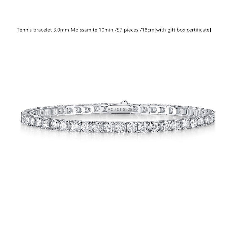 Sterling Silver D Color Moissanite Tennis Bracelet For WomenSterling Silver D Color Moissanite Tennis Bracelet – Multiple Sizes & Styles