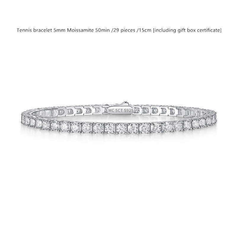 Sterling Silver D Color Moissanite Tennis Bracelet For WomenSterling Silver D Color Moissanite Tennis Bracelet – Multiple Sizes & Styles
