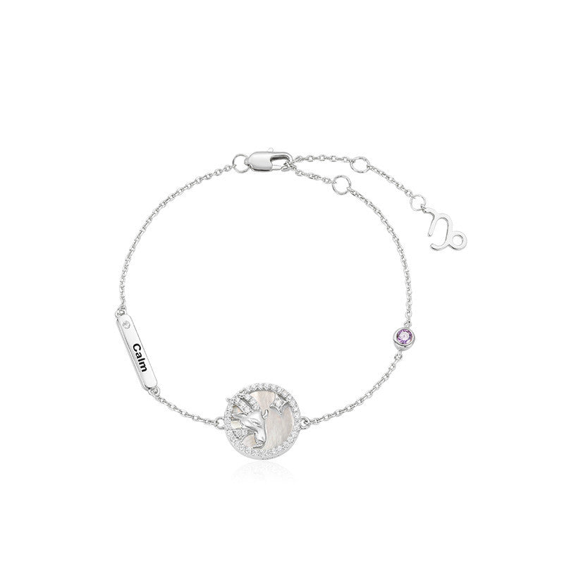 Zodiac 925 sterling silver bracelet