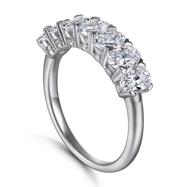 925 Silver Ring Zircon Ring Gang Drill Temperament Diamond Ring