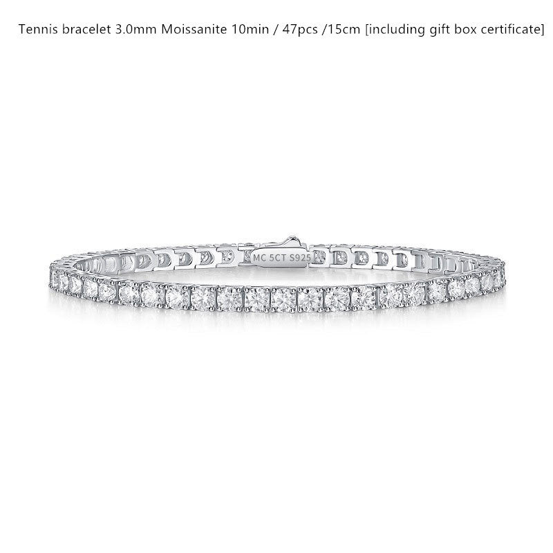 Sterling Silver D Color Moissanite Tennis Bracelet For WomenSterling Silver D Color Moissanite Tennis Bracelet – Multiple Sizes & Styles