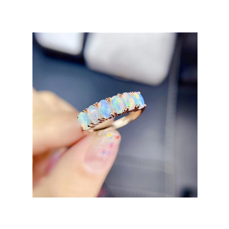 925 Silver Natural Opal Ring