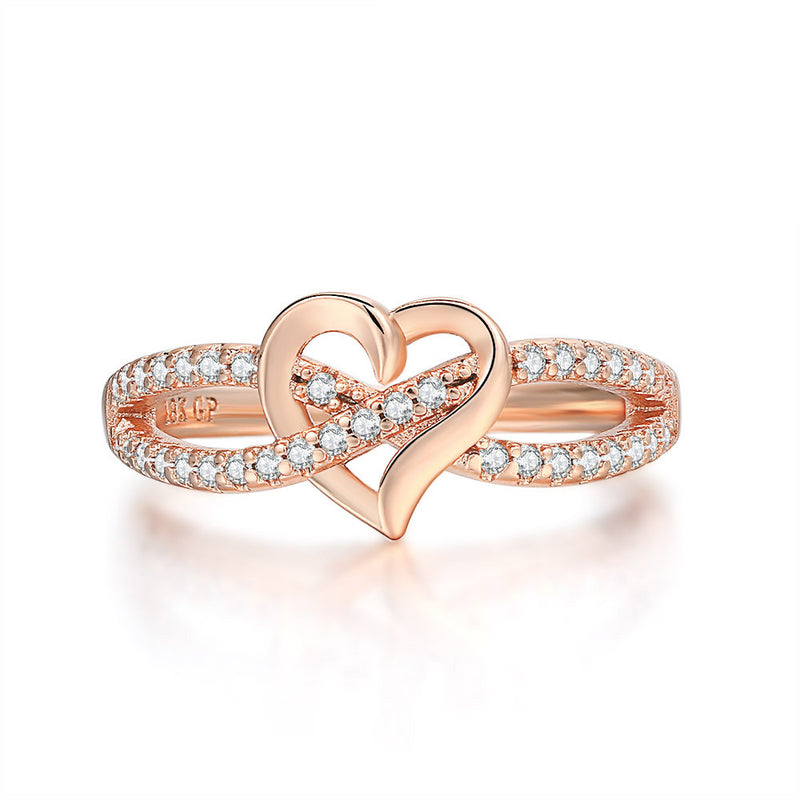 Infinity Heart Plated Women's Ring