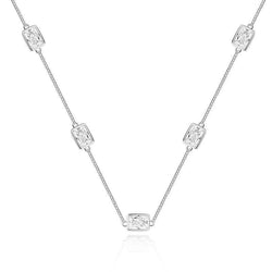 Simple Gold-plated S925 Sterling Silver CZ Zircon Rectangle Women's Suit Jewelry