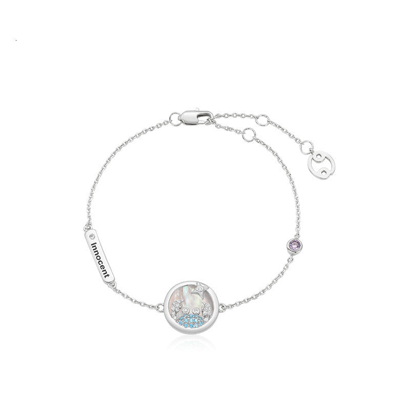 Zodiac 925 sterling silver bracelet