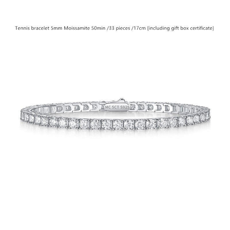Sterling Silver D Color Moissanite Tennis Bracelet For WomenSterling Silver D Color Moissanite Tennis Bracelet – Multiple Sizes & Styles