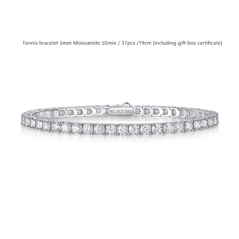 Sterling Silver D Color Moissanite Tennis Bracelet For WomenSterling Silver D Color Moissanite Tennis Bracelet – Multiple Sizes & Styles