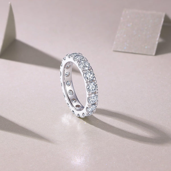 0.3-carat Moissanite S925 Silver And Platinum-plated Diamond Ring