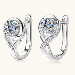 Women's Fashion Sterling Silver Moissanite Earrings