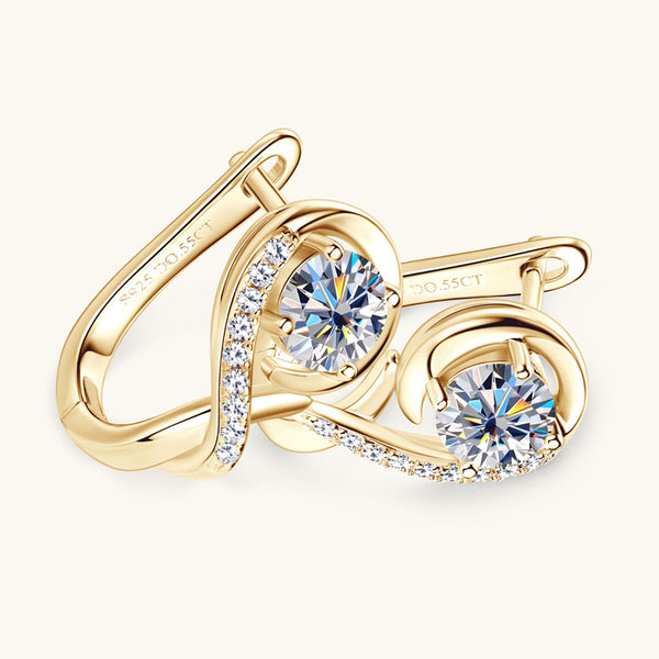 Women's Fashion Sterling Silver Moissanite Earrings
