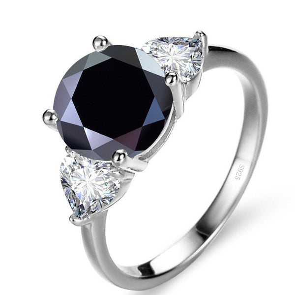 Sterling Silver 3 Karat Moissanite Women's Luxury Wedding Ring