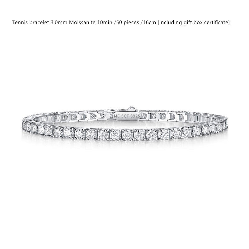 Sterling Silver D Color Moissanite Tennis Bracelet For WomenSterling Silver D Color Moissanite Tennis Bracelet – Multiple Sizes & Styles