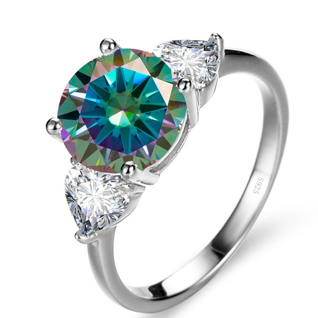 Sterling Silver 3 Karat Moissanite Women's Luxury Wedding Ring