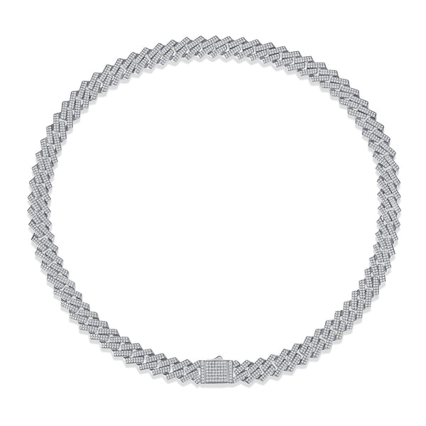 Mossanite Diamond studded S925 Silver Necklace
