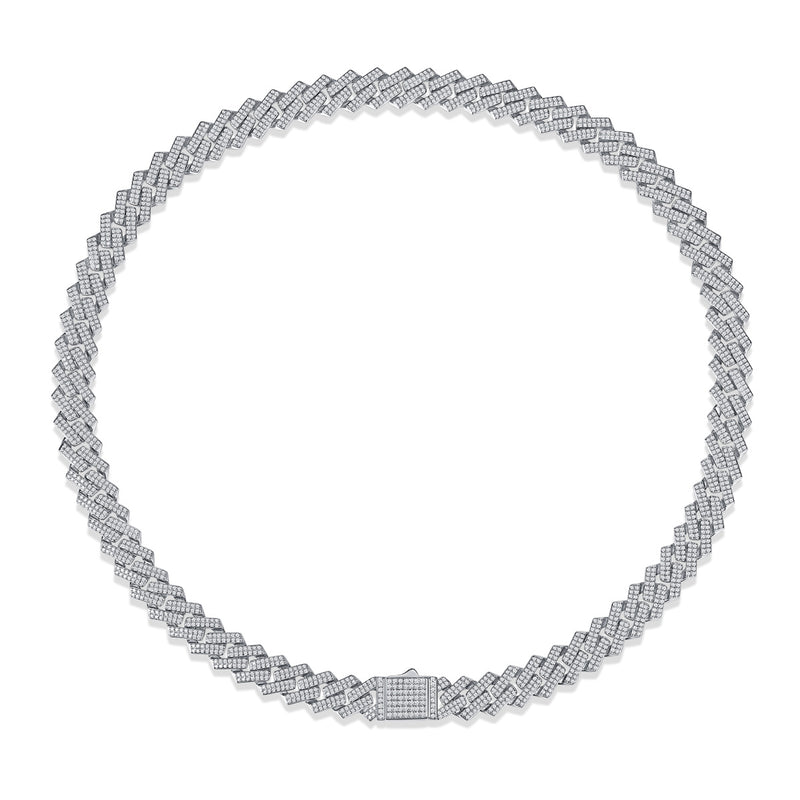 Mossanite Diamond studded S925 Silver Necklace