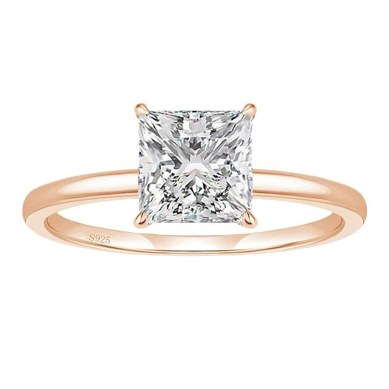 925 Silver Zirconium Jewelry Fashion Simple Ring