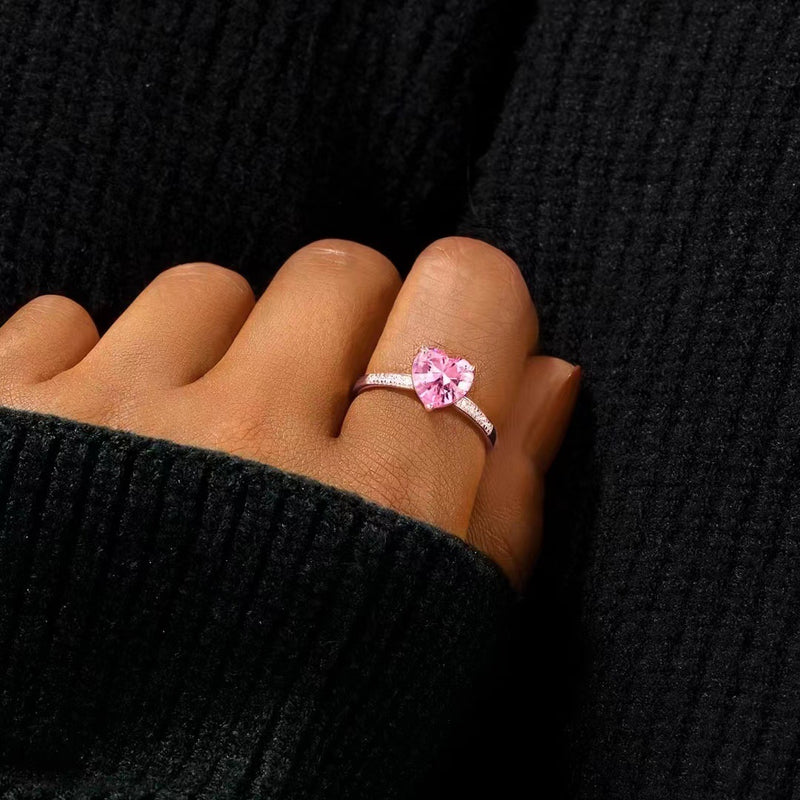 S925 Heart Promise Ring