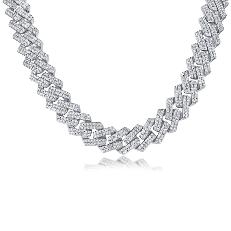 Mossanite Diamond studded S925 Silver Necklace