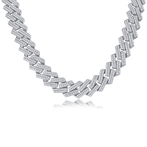 Mossanite Diamond studded S925 Silver Necklace