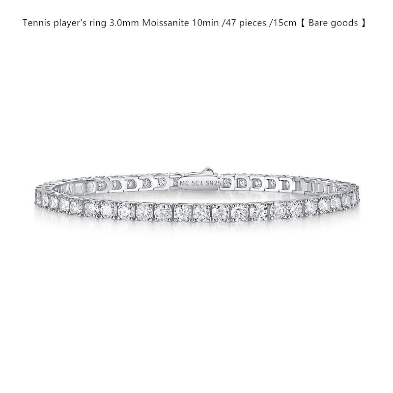 Sterling Silver D Color Moissanite Tennis Bracelet For WomenSterling Silver D Color Moissanite Tennis Bracelet – Multiple Sizes & Styles